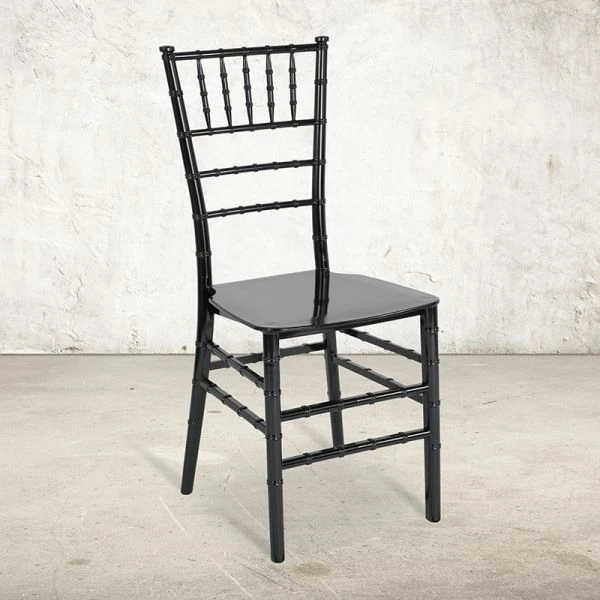 HERCULES Series Black Resin Stacking Chiavari Chair 2 HERCULES Series Black Resin Stacking Chiavari Chair - Image 2