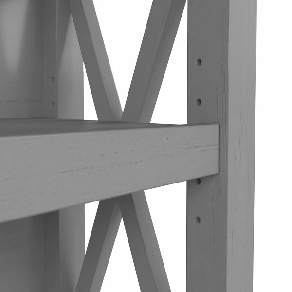 Bush Furniture Key West Small 2 Shelf Bookcase In Cape Cod Gray 3 Bush Furniture Key West Small 2 Shelf Bookcase In Cape Cod Gray - Image 3