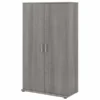 Bush Business Furniture Universal Tall Storage Cabinet With Doors And Shelves In Platinum Gray
