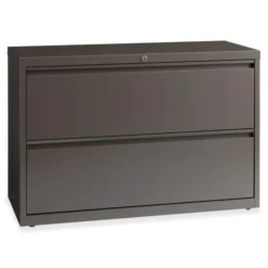 Lorell Fortress Series 2 Drawer Lateral File Cabinet, Letter/Legal/A4, 42" Wide, Medium Tone
