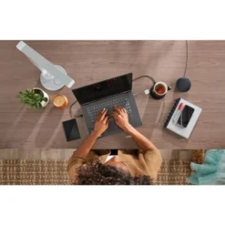 WorkPro LED USB Desk Lamp With Wireless Charger, 16-1/2"H, White/Silver -office furniture sale 18e31380971ac0a082c7af359fa4c2b2ea