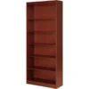 Lorell 6-Shelf Panel Wood Veneer Bookcase