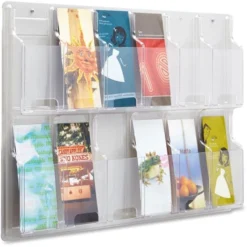 Safco Reveal Clear Literature Displays, 12 Compartments, 30w X 2d X 20.25h, Clear -office furniture sale 193d4d29939c44b192031bf02c45ae7926