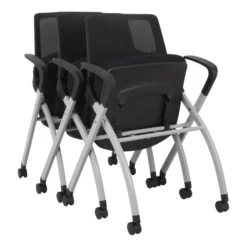 WorkPro AnyPlace Folding Nesting Chairs, Black, Pack Of 2 Chairs -office furniture sale 193f18dfb76cb392fbf8405a89cca448d5