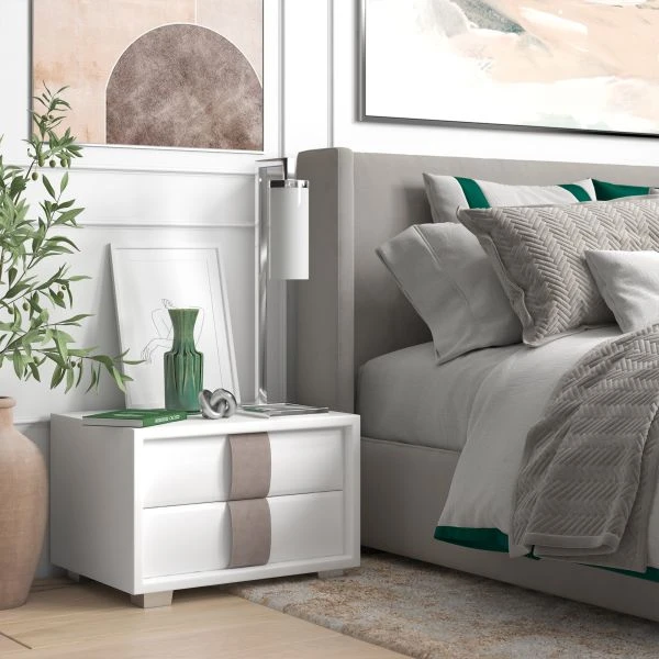 Malva 26" Tall Table Lamp With Glass Shade In Polished Nickel/White Milk 3 Malva 26" Tall Table Lamp With Glass Shade In Polished Nickel/White Milk - Image 3