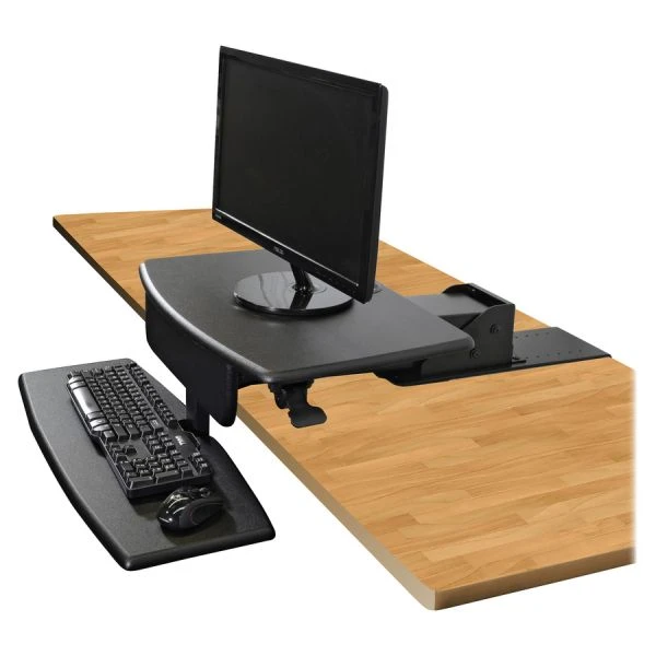 Kantek Desk Clamp On Sit To Stand Workstation Black 3 Kantek Desk Clamp On Sit To Stand Workstation Black - Image 3