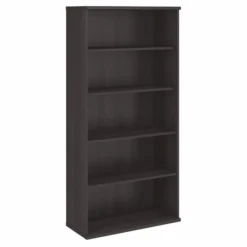 Bush Business Furniture Hybrid Tall 5 Shelf Bookcase In Storm Gray