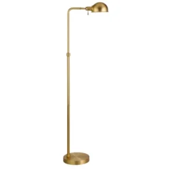 Arundel 66" Tall Integrated LED Floor Lamp With Metal Shade In Brushed Brass