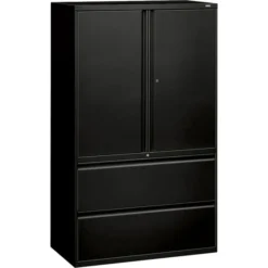 HON 800 Series Wide Lateral File With Storage Cabinet - 2-Drawer