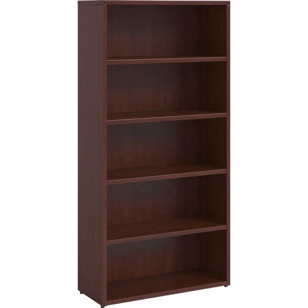 Lorell Prominence Mahogany Laminate Bookcase 1 Lorell Prominence Mahogany Laminate Bookcase