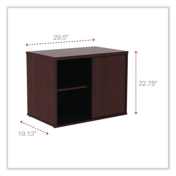 Alera Open Office Low Storage Cab Cred, 29.5w X 19.13d X 22.78h, Mahogany 7 Alera Open Office Low Storage Cab Cred, 29.5w X 19.13d X 22.78h, Mahogany - Image 7