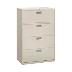 HON 600 Series Four-Drawer Lateral File, Letter/Legal/A4, 36w X 18d, Putty