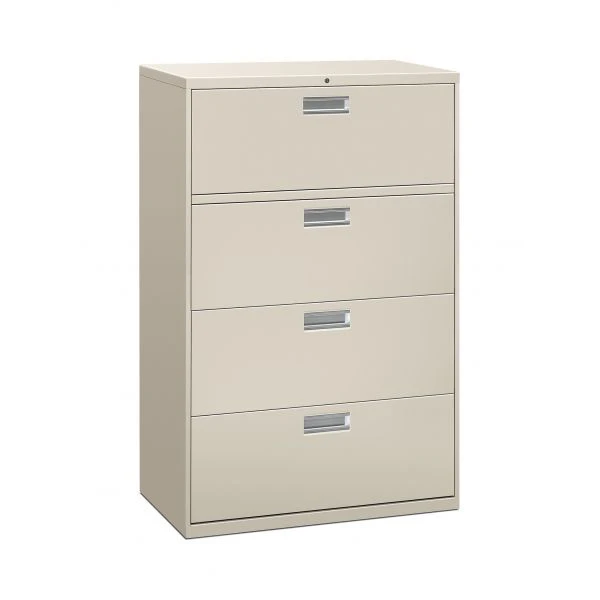 HON 600 Series Four-Drawer Lateral File, Letter/Legal/A4, 36w X 18d, Light Gray 1 HON 600 Series Four-Drawer Lateral File, Letter/Legal/A4, 36w X 18d, Light Gray