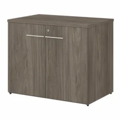 Bush Business Furniture Office 500 36W Storage Cabinet With Doors In Modern Hickory - Assembled