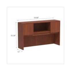 Alera Valencia Series Hutch With Doors, 4 Compartments, 58.88w X 15d X 35.38h, Medium Cherry -office furniture sale 1cba83ba8e9b103cce2825a95d5d1b737d