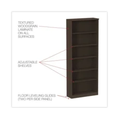 Alera Valencia Series Bookcase, Six-Shelf, 31.75w X 14d X 80.25h, Espresso 7 Alera Valencia Series Bookcase, Six-Shelf, 31.75w X 14d X 80.25h, Espresso -office furniture sale 1d1859562a415ce0f5964487132aba054f
