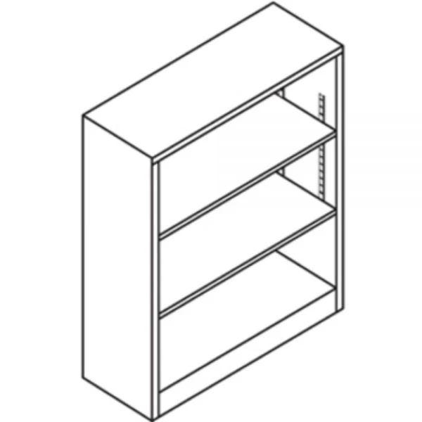 HON Metal Bookcase, Three-Shelf, 34.5w X 12.63d X 41h, Light Gray 4 HON Metal Bookcase, Three-Shelf, 34.5w X 12.63d X 41h, Light Gray - Image 4