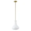 Yuri 11.75" Wide Pendant With Glass Shade In Brass/White Milk