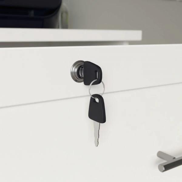 2-Drawer 30"W Lateral File Cabinet, White 2 2-Drawer 30"W Lateral File Cabinet, White - Image 2