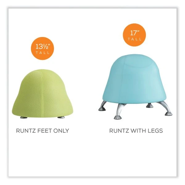 Safco Runtz Ball Chair, Backless, Supports Up To 250 Lb, Red Vinyl Seat, Silver Base, Ships In 1-3 Business Days 3 Safco Runtz Ball Chair, Backless, Supports Up To 250 Lb, Red Vinyl Seat, Silver Base, Ships In 1-3 Business Days - Image 3