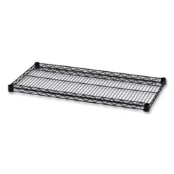 Alera Industrial Wire Shelving Extra Wire Shelves, 36w X 18d, Black, 2 Shelves/Carton
