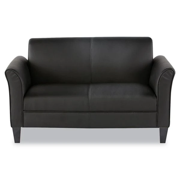 Alera Reception Lounge Furniture, Loveseat, 55.5w X 31.5d X 33.07h, Black 1 Alera Reception Lounge Furniture, Loveseat, 55.5w X 31.5d X 33.07h, Black