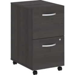 Bush Business Furniture Studio C 2 Drawer Mobile File Cabinet In Storm Gray