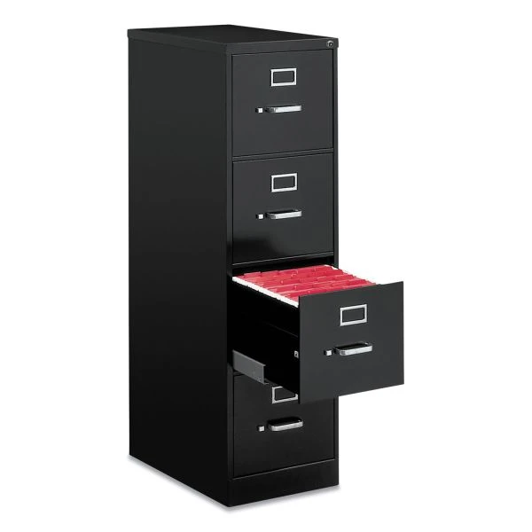 Alera Economy Vertical File, 4 Letter-Size File Drawers, Black, 15" X 25" X 52" 2 Alera Economy Vertical File, 4 Letter-Size File Drawers, Black, 15" X 25" X 52" - Image 2