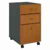 Bush Business Furniture Series A 3 Drawer Mobile File Cabinet In Natural Cherry And Slate
