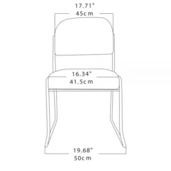 Sled-Base Padded Fabric Seat, Fabric Back Stacking Chair 22" Seat Width, Black Seat/Chrome Frame, Quantity: 1 -office furniture sale 1f8b4679269c700c6ba03537d0f69e70d0