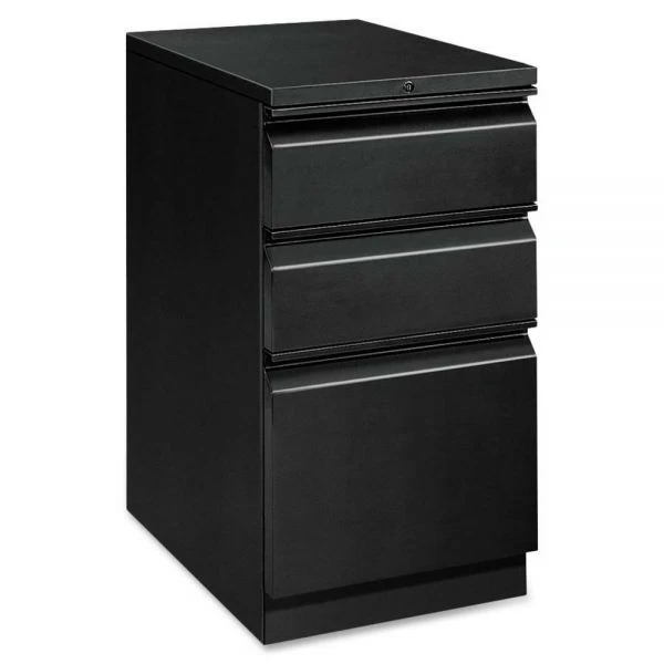HON Brigade Mobile Pedestal With Pencil Tray Insert, Left Or Right, 3-Drawers: Box/Box/File, Letter, Black, 15" X 19.88" X 28" 3 HON Brigade Mobile Pedestal With Pencil Tray Insert, Left Or Right, 3-Drawers: Box/Box/File, Letter, Black, 15" X 19.88" X 28" - Image 3