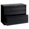 Lorell 3 Drawer Lateral File Cabinet, Letter/Legal/A4, Black