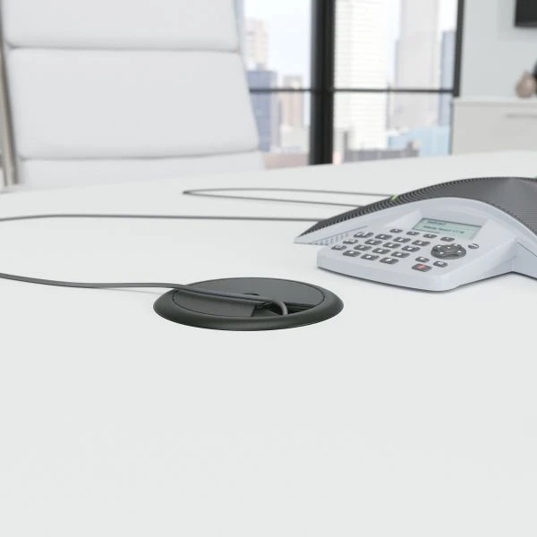 Bush Business Furniture 96W X 42D Boat Shaped Conference Table With Wood Base In White 4 Bush Business Furniture 96W X 42D Boat Shaped Conference Table With Wood Base In White - Image 4