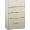 Lorell 5 Drawer Lateral File Cabinet, Letter/Legal/A4, 36" Wide, Putty