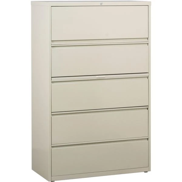 Lorell 5 Drawer Lateral File Cabinet, Letter/Legal/A4, 36" Wide, Putty 1 Lorell 5 Drawer Lateral File Cabinet, Letter/Legal/A4, 36" Wide, Putty