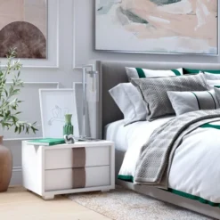 Malva 26" Tall Table Lamp With Glass Shade In Polished Nickel/Clear -office furniture sale 2069cf35b9731284d0885bb0801630e4ad