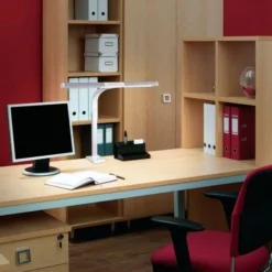 OttLite Perform LED Desk Lamp, 24-3/4"H, White -office furniture sale 20c5f9e6ab189df68aa3c3cb120ba08d12