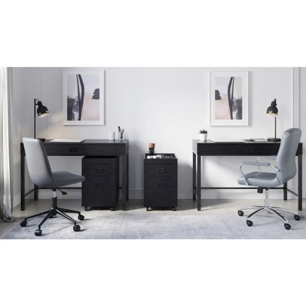 Brezio 19"D Vertical 2-Drawer Mobile File Cabinet, Black 7 Brezio 19"D Vertical 2-Drawer Mobile File Cabinet, Black - Image 7