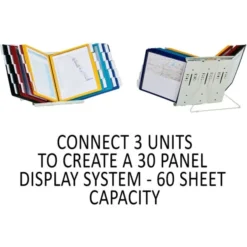 Durable InstaView Expandable Desktop Reference System, 10 Panels, Assorted Borders -office furniture sale 21a7e172ff54659a6ecea4ec991f8187fa