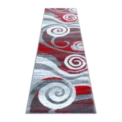 Cirrus Collection 2' X 7' Red Swirl Patterned Olefin Area Rug With Jute Backing For Entryway, Living Room, Bedroom 5 Cirrus Collection 2' X 7' Red Swirl Patterned Olefin Area Rug With Jute Backing For Entryway, Living Room, Bedroom -office furniture sale 21f6782f8d698d49286786773ed6880593