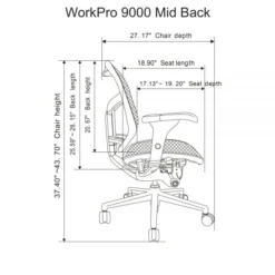 WorkPro Quantum 9000 Series Ergonomic Mesh/Mesh Mid-Back Chair, Black/Black, BIFMA Certified -office furniture sale 2253f8bfb6ae401d6ec6a0e5d1d9d2f009