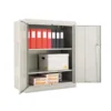 Alera Assembled 42" High Heavy-Duty Welded Storage Cabinet, Two Adjustable Shelves, 36w X 18d, Light Gray