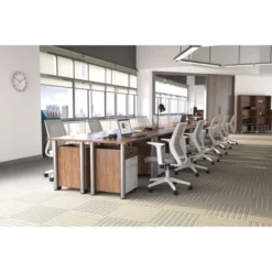 Union & Scale Essentials Mobile Pedestal File, Left Or Right, 2-Drawers: Box/File, Legal/Letter, White/Espresso, 15.5" X 21.2" X 24.2" -office furniture sale 22c76e139aa55ffd6745bf4bfbf0052f47