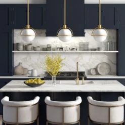 Cieonna 9.38" Wide Pendant With Glass Shade In Brass/White Milk -office furniture sale 2422f4f1fed1b2aea38d2b349796f73dd1