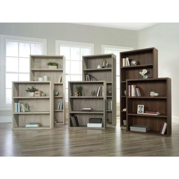 Sauder Optimum Bookcase, 45"H, 3 Shelves, Spiced Mahogany 2 Sauder Optimum Bookcase, 45"H, 3 Shelves, Spiced Mahogany - Image 2