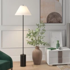 Somerset 64" Tall Floor Lamp With Fabric Shade In Blackened Bronze/White 8 Somerset 64" Tall Floor Lamp With Fabric Shade In Blackened Bronze/White -office furniture sale 243d67e8f38d616bfbd27c527197387d20