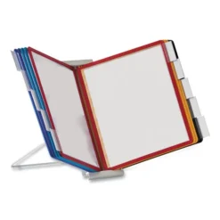 Durable InstaView Expandable Desktop Reference System, 10 Panels, Assorted Borders