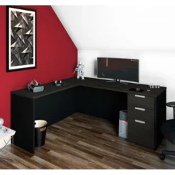 Bestar Pro-Concept Plus L-Desk In Deep Grey & Black 5 Bestar Pro-Concept Plus L-Desk In Deep Grey & Black -office furniture sale 246b42c4bda9e412a68b14b2bebf71080b