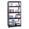 Safco Boltless Steel Shelving, Five-Shelf, 36w X 24d X 72h, Black