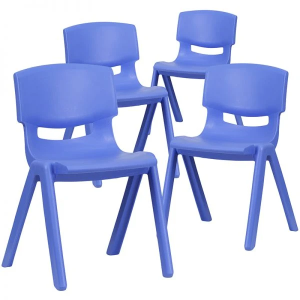 Whitney 4 Pack Blue Plastic Stackable School Chair With 13.25'' Seat Height 1 Whitney 4 Pack Blue Plastic Stackable School Chair With 13.25'' Seat Height